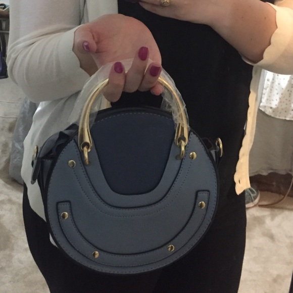 Round Blue Crossbody Bag - Picture 7 of 7